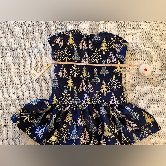 Bonnie Jean Bonnie Baby Christmas Tree Dress Navy Blue Size 2-2T, 2 pc, NWT - Picture 5 of 6